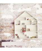 Wooden Dolls House Shelf-White